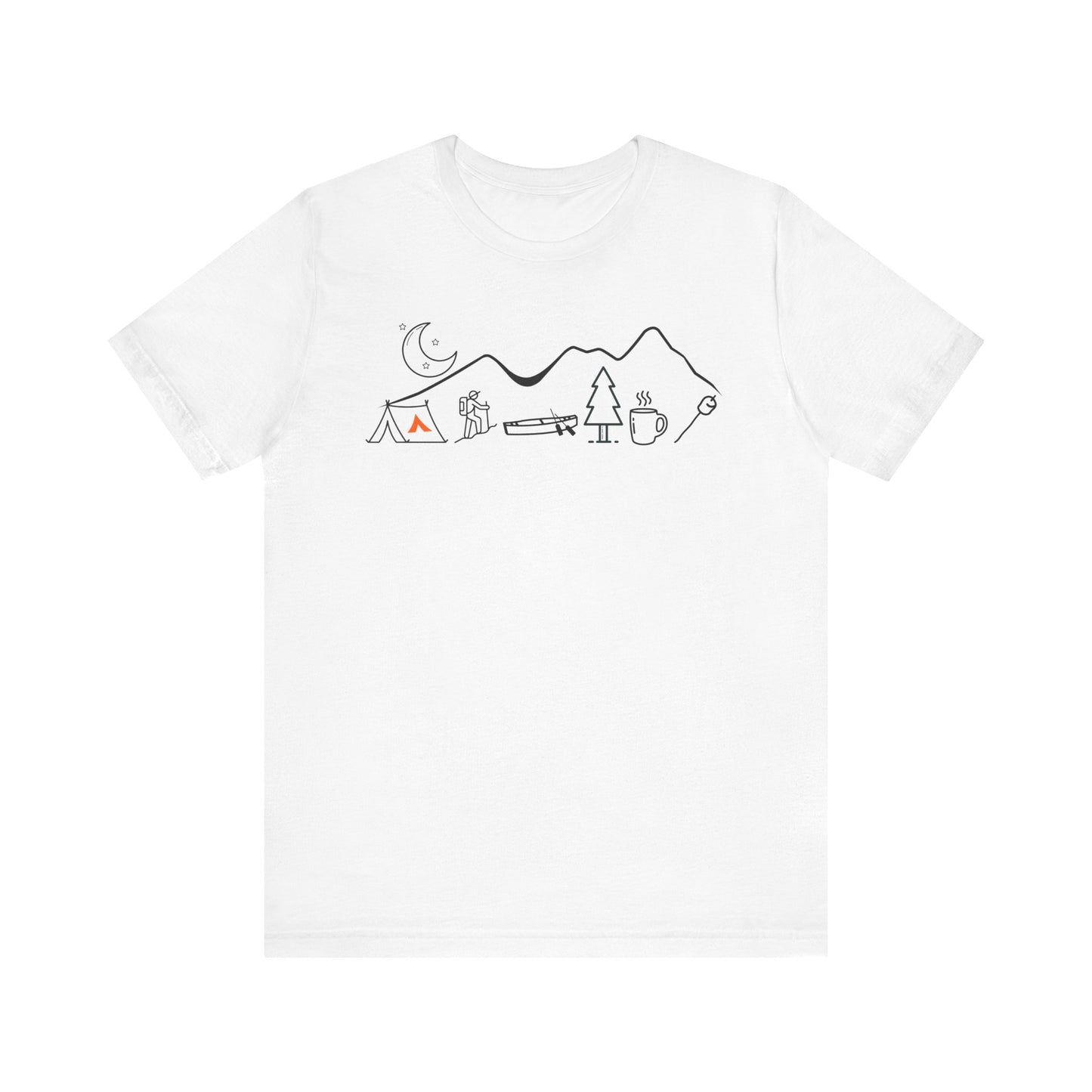 Tent Society Minimalist Mountain Camping Unisex TShirt