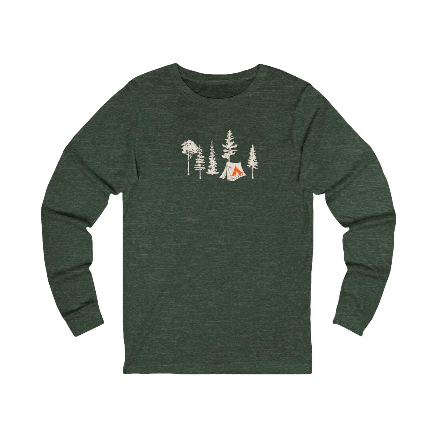Tent Society Forest with Tent Unisex Long Sleeve Tee
