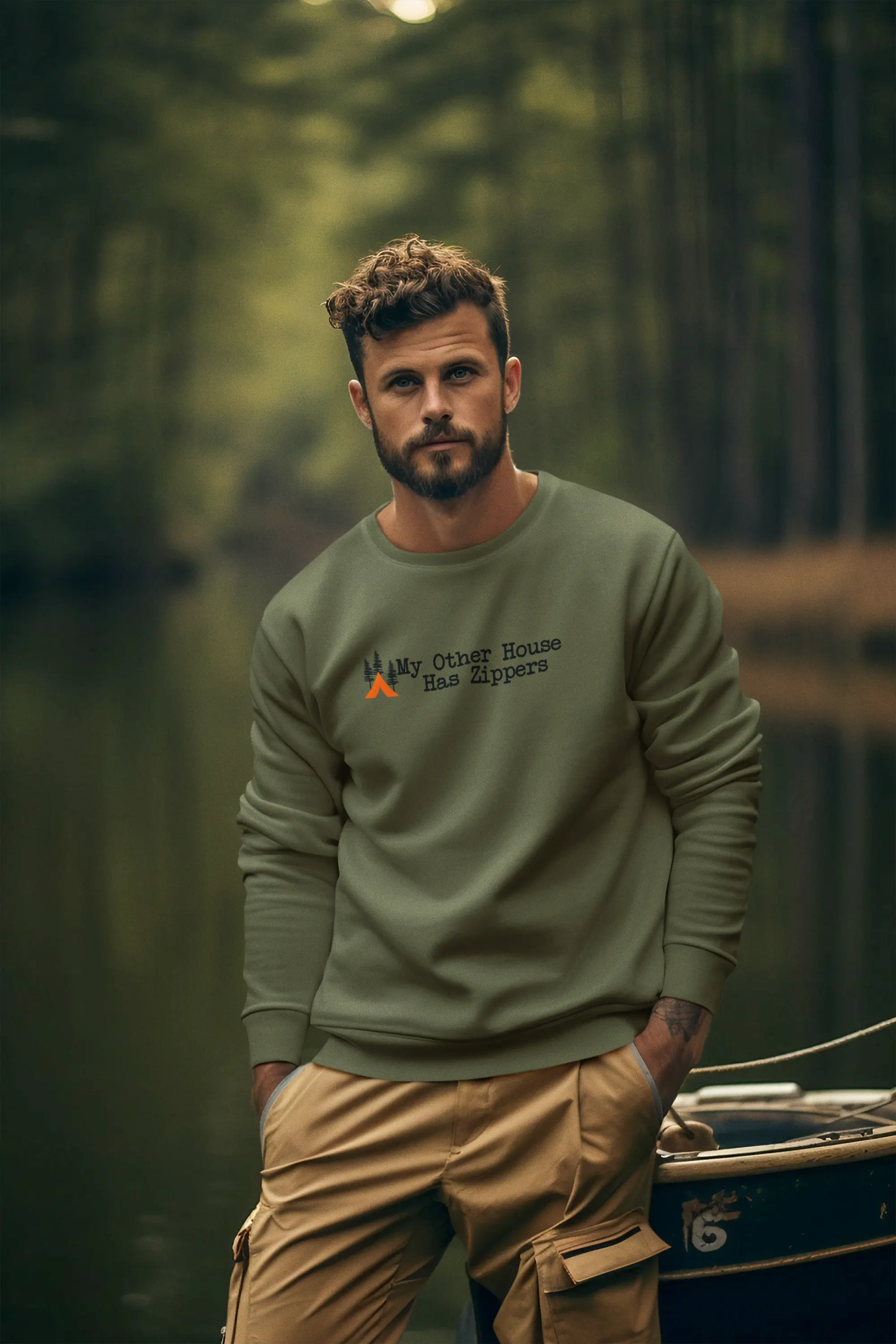 Tent Society My Other House Has Zippers Unisex Sweatshirt Printify