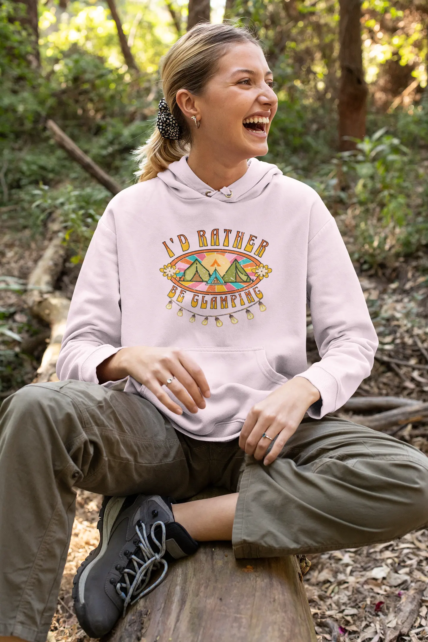 Tent Society I'd Rather Be Glamping Unisex Hoodie Printify
