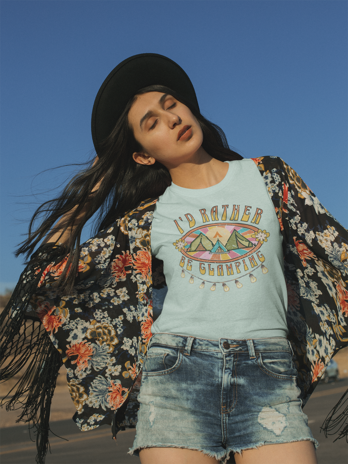 Tent Society I’d Rather Be Glamping Unisex TShirt Printify