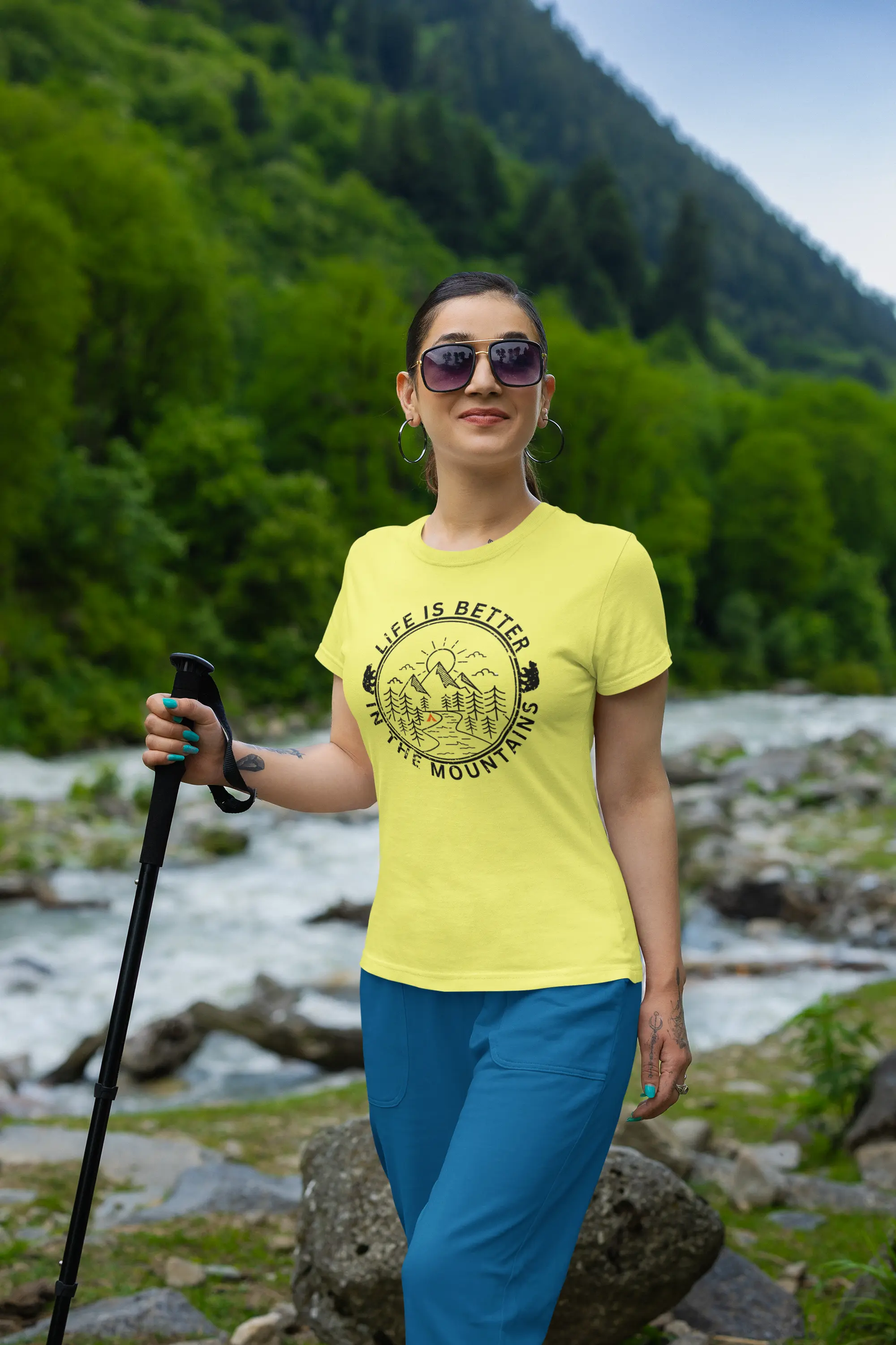 Tent Society Life is Better in the Mountains Unisex TShirt Printify