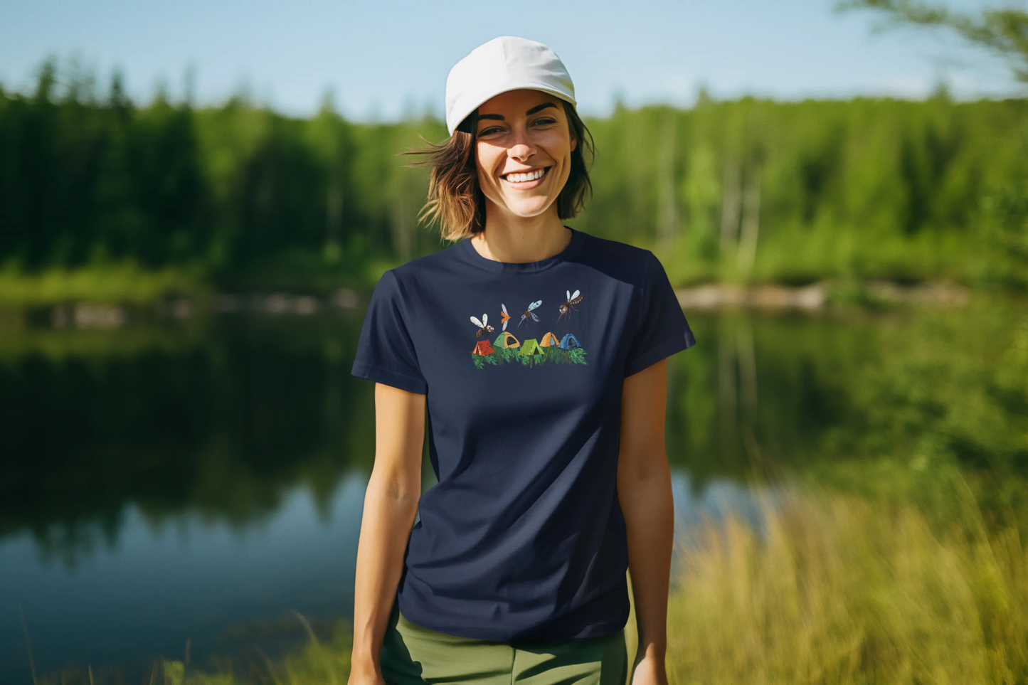 Tent Society Tents and Mosquitos Unisex TShirt Printify