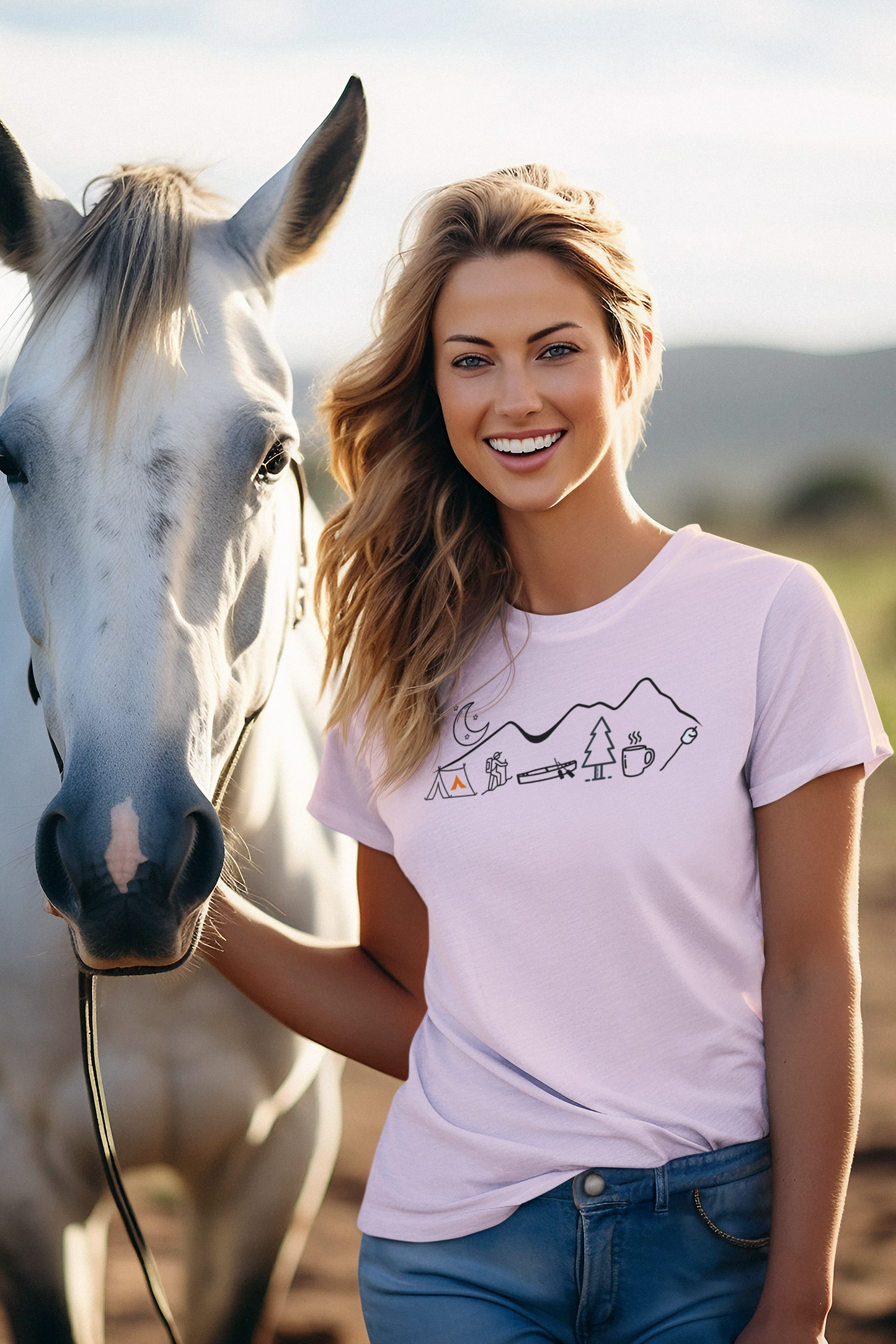 Tent Society Minimalist Mountain Camping Unisex TShirt