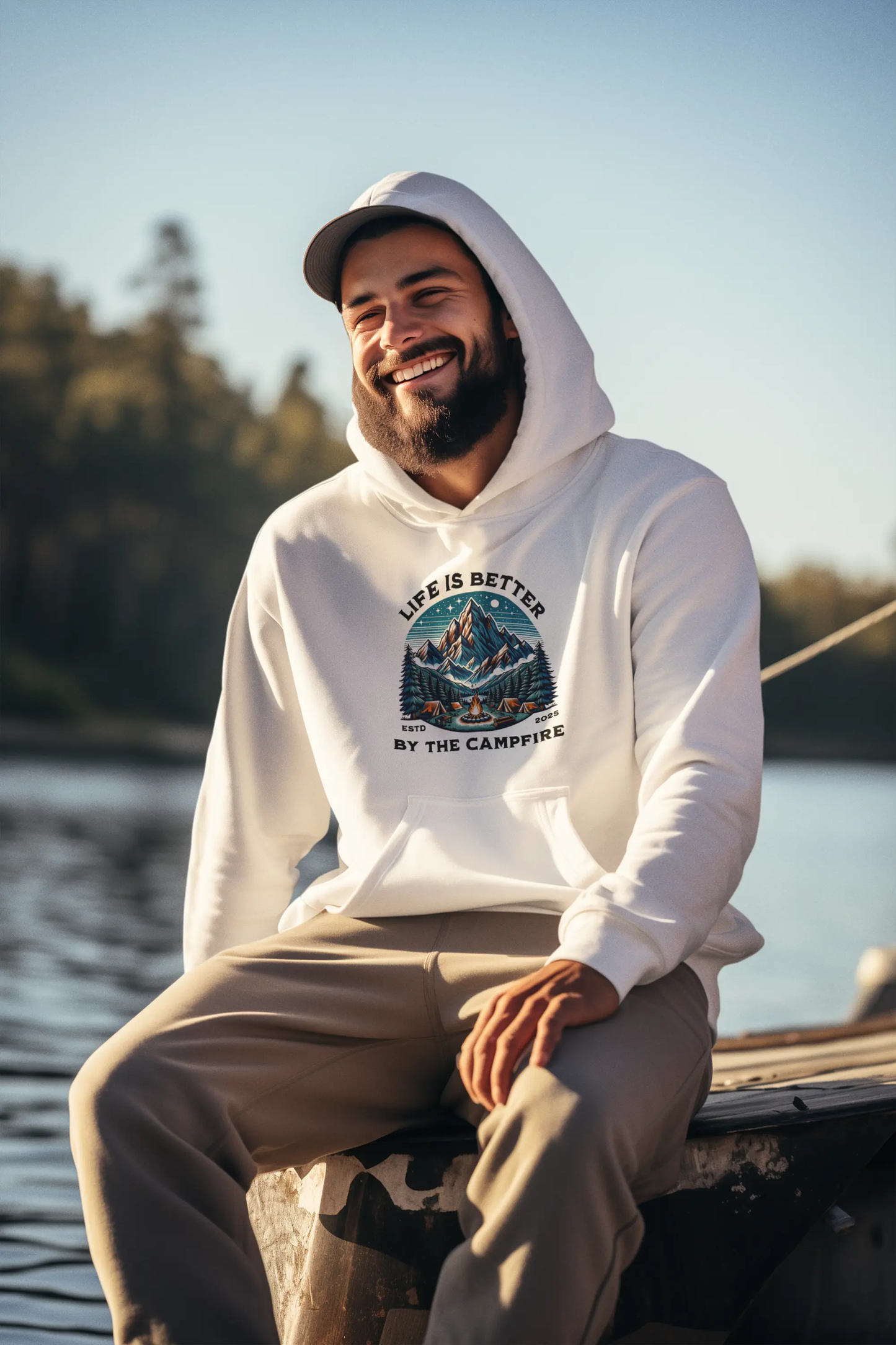 Tent Society Life Is Better by the Campfire Unisex Hoodie Printify