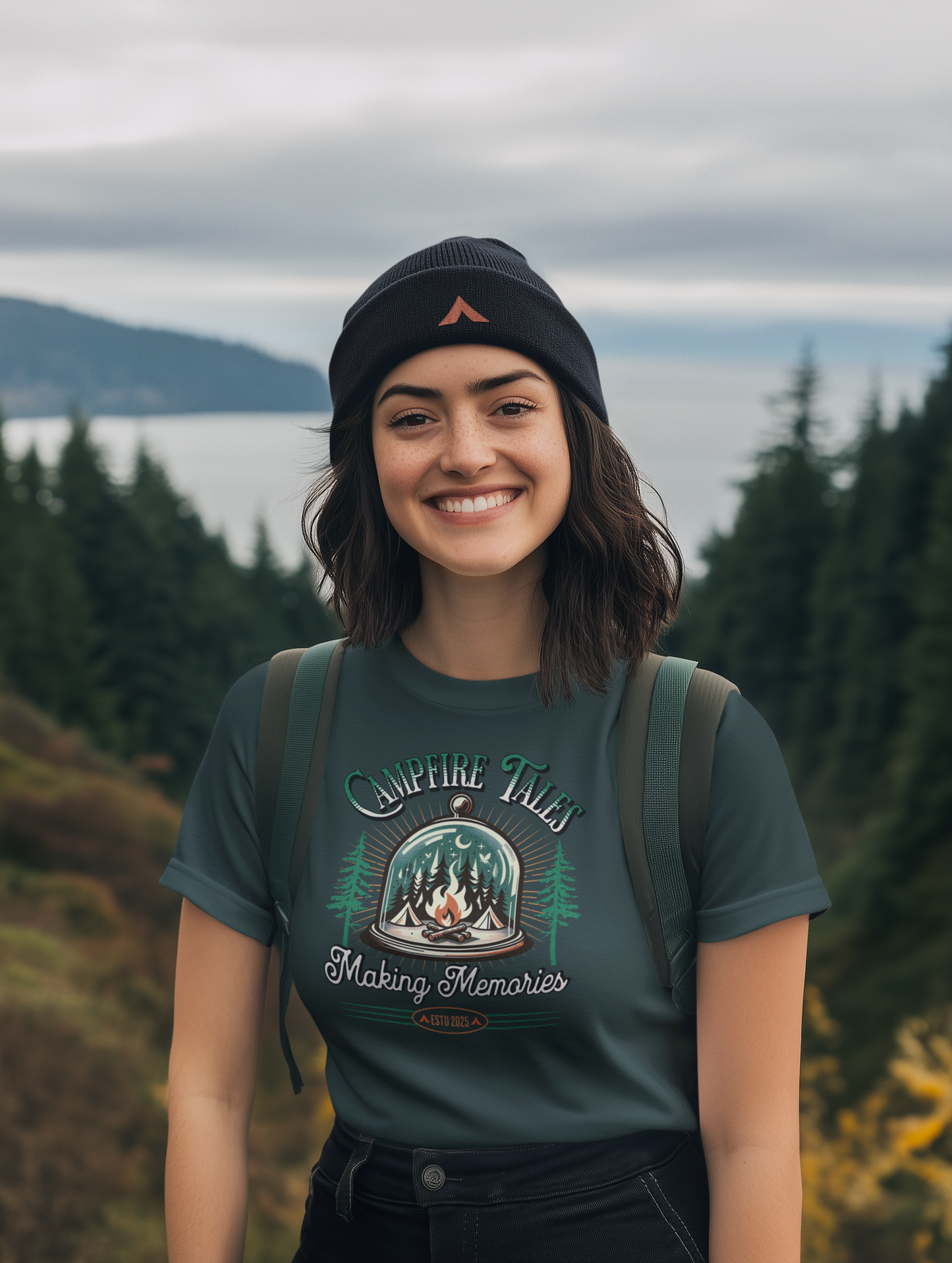 Tent Society Campfire Tales Making Memories Unisex TShirt Printify