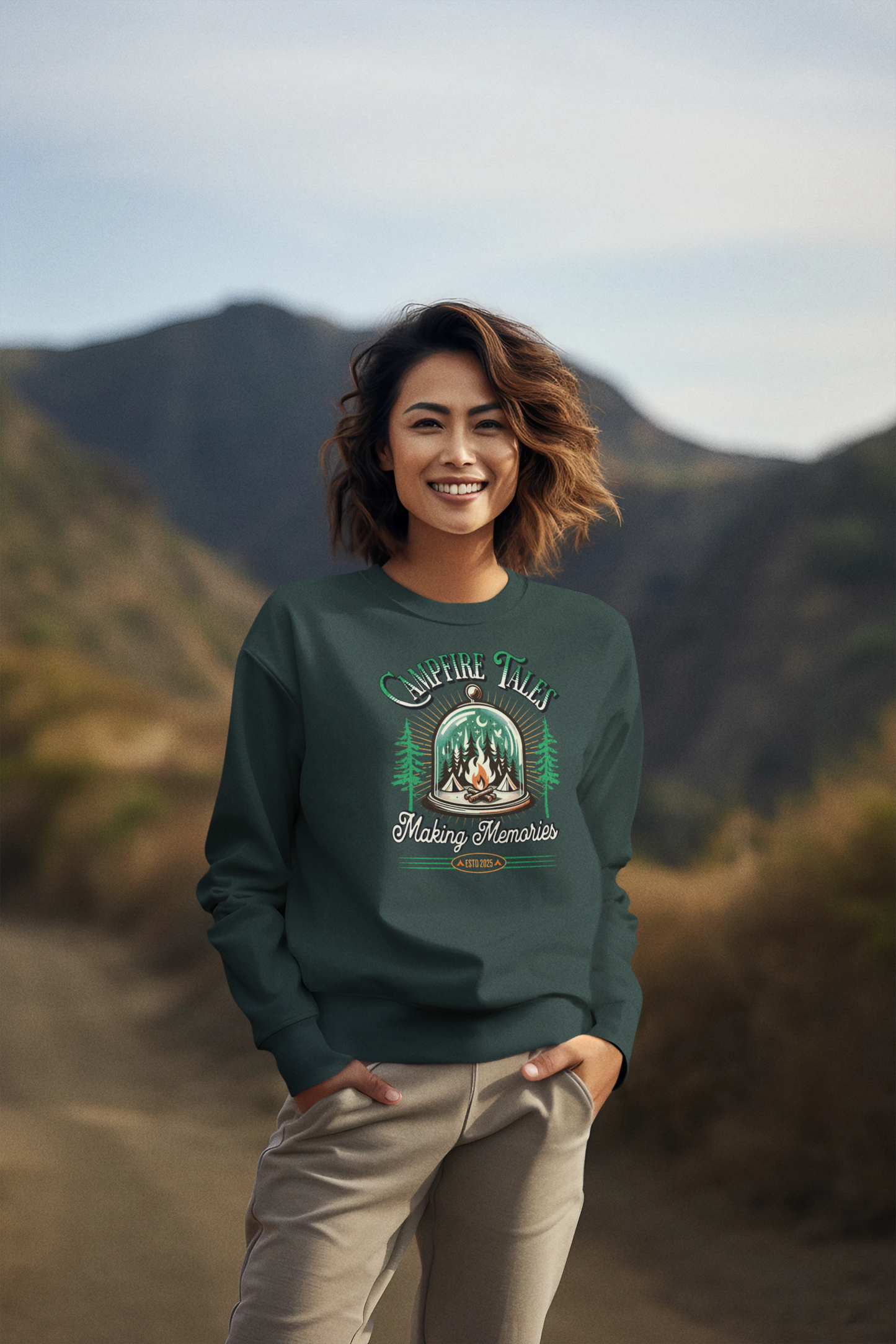 Tent Society Campfire Tales Making Memories Unisex Sweatshirt Printify