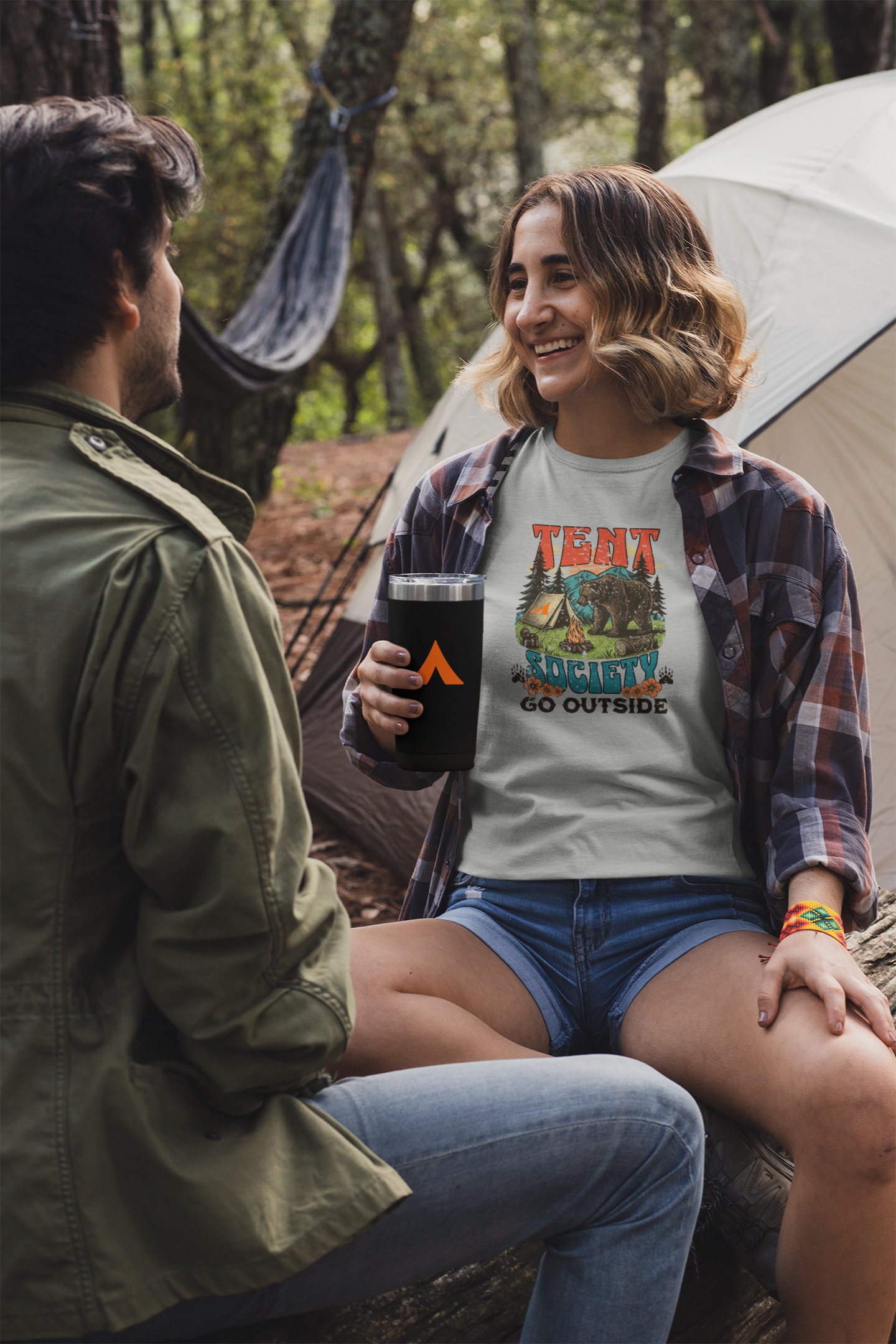 Tent Society Go Outside Unisex TShirt Printify