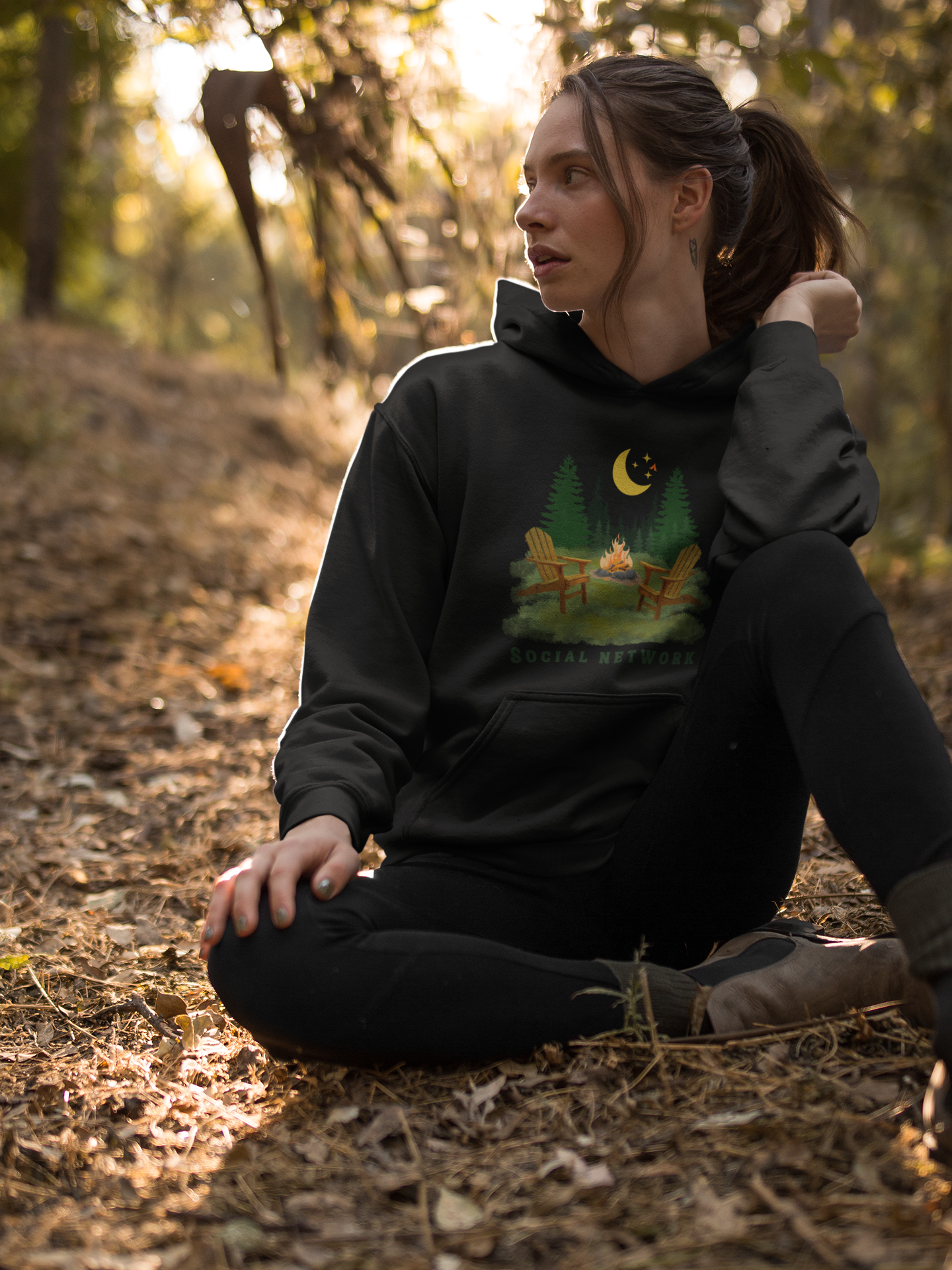 Tent Society Social Network Unisex Camping Hoodie