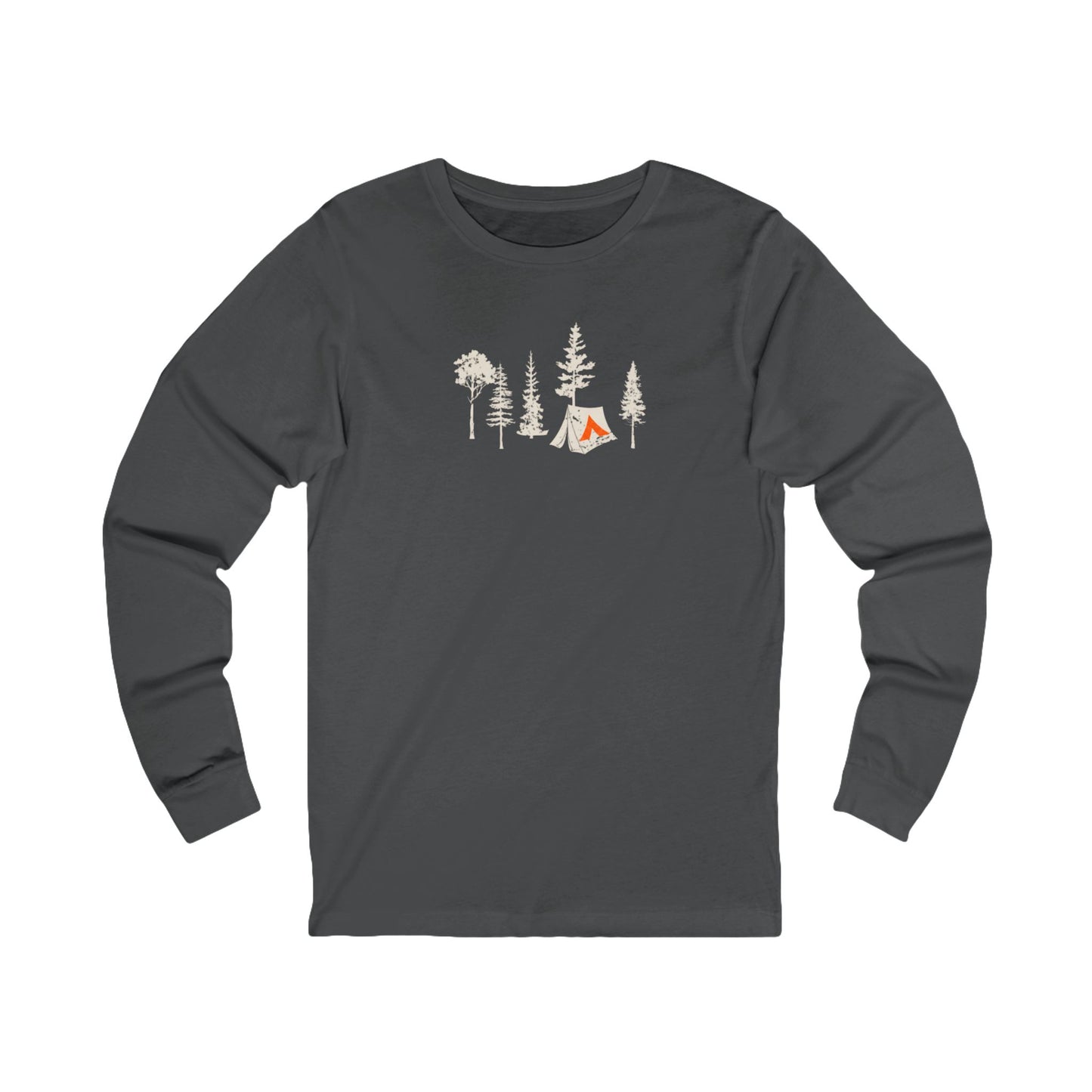 Tent Society Forest with Tent Unisex Long Sleeve Tee