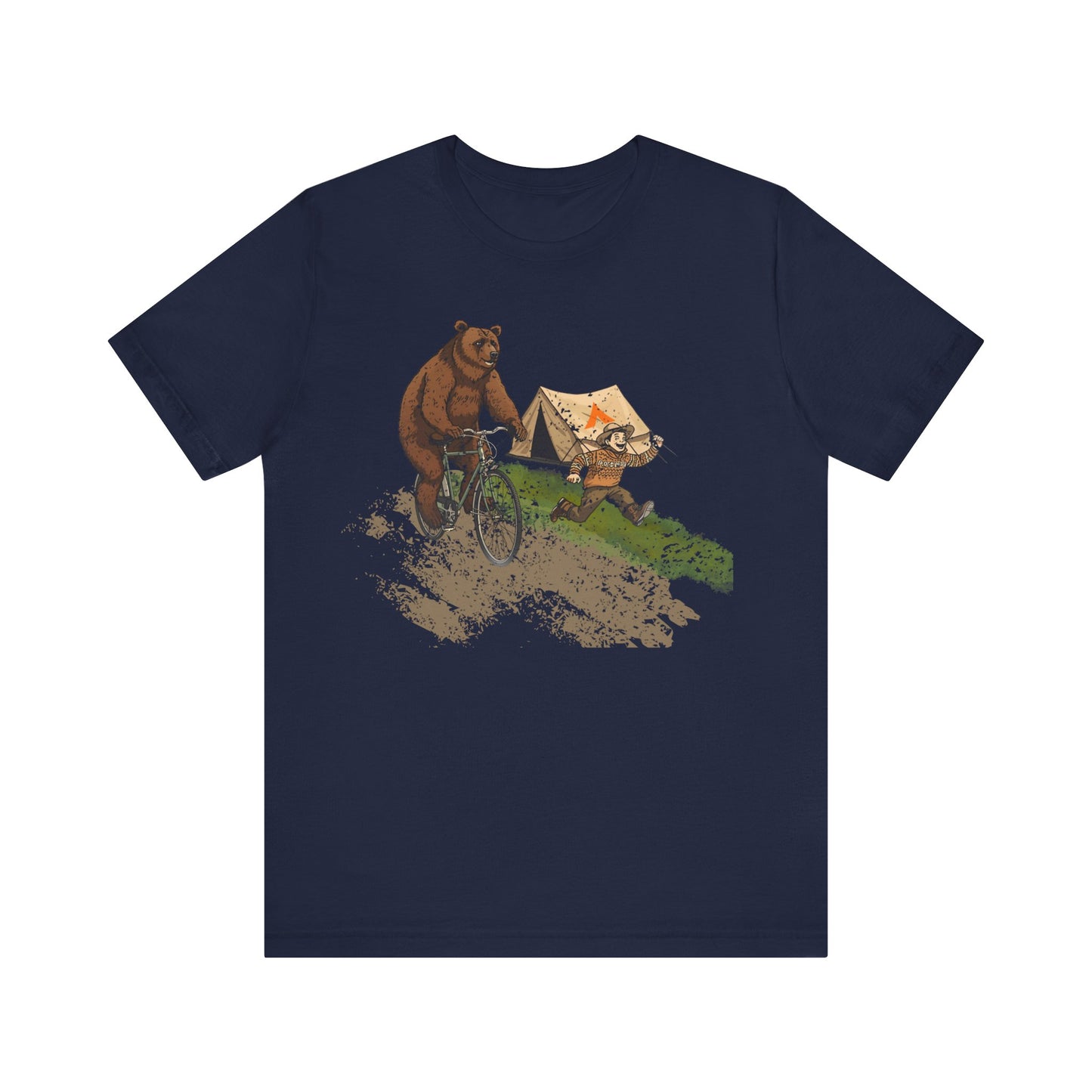 Tent Society the Bear Riding My Bike Unisex TShirt