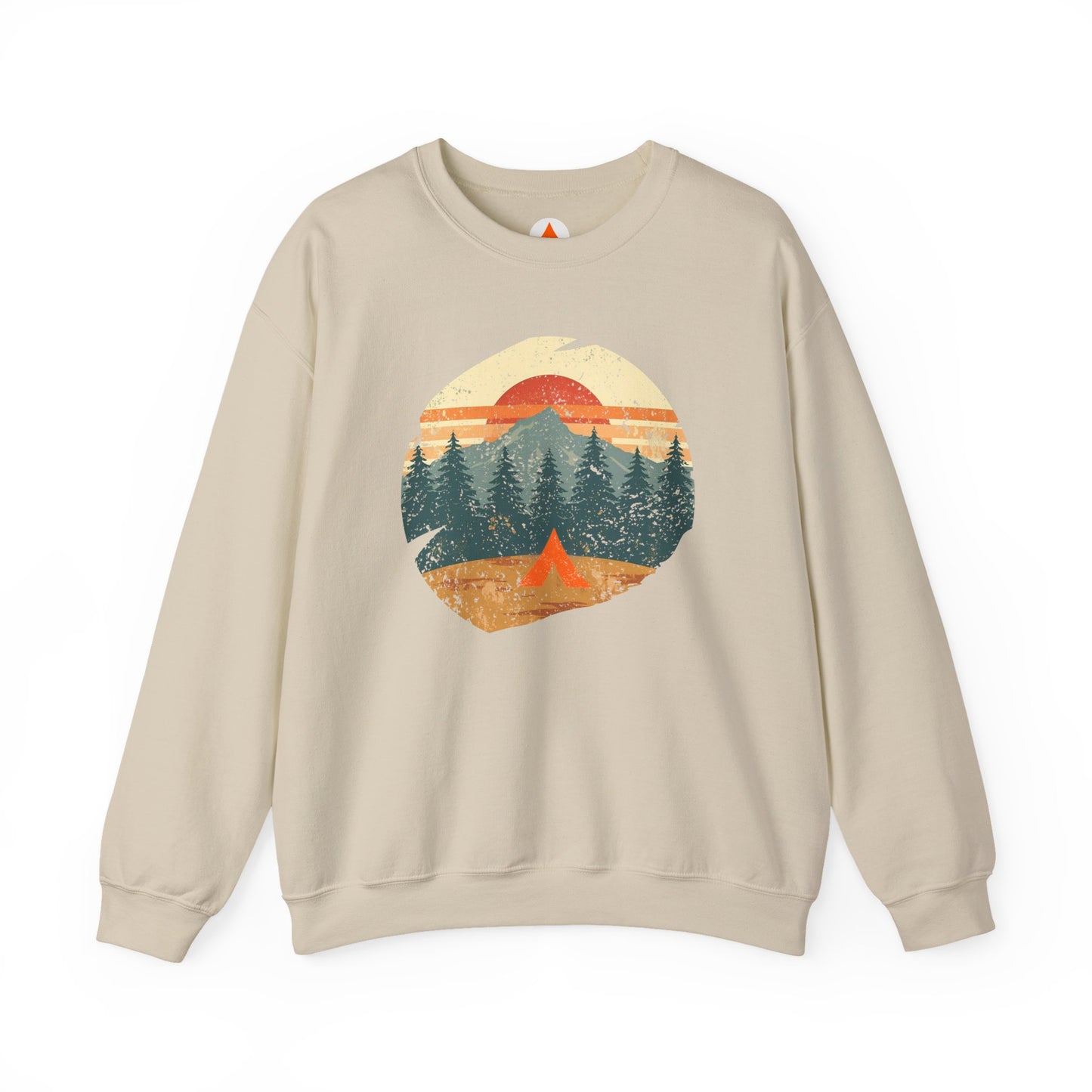 Tent Society Retro Mountain Scene Unisex Camping Life Sweatshirt