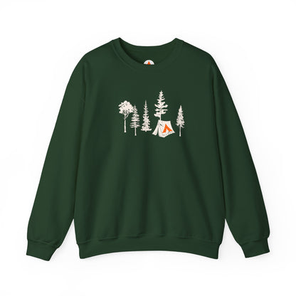 Tent Society Forest With Tent Unisex Hiking Sweatshirt