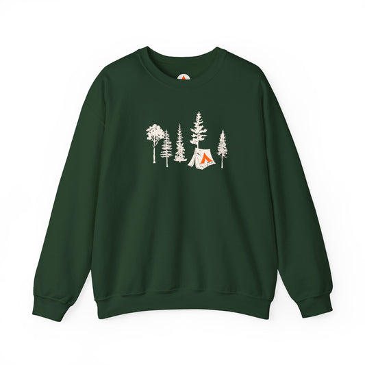 Tent Society Forest With Tent Unisex Hiking Sweatshirt
