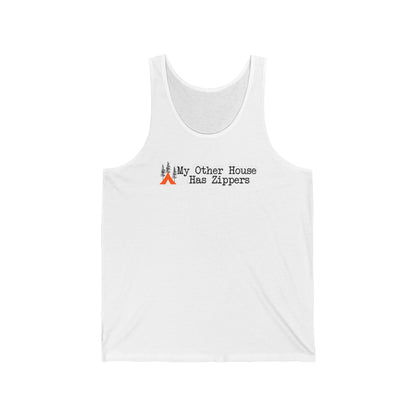 Tent Society My Other House Has Zippers Unisex Tank