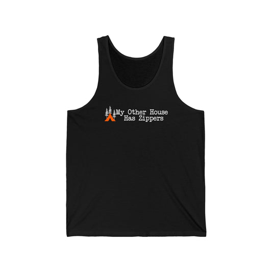 Tent Society My Other House Has Zippers Unisex Tank