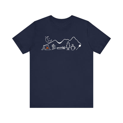 Tent Society Minimalist Mountain Camping Unisex TShirt