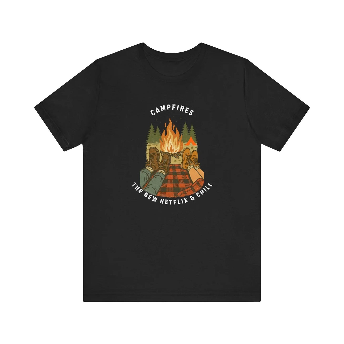 Tent Society Campfires the New Netflix and Chill Unisex TShirt Printify