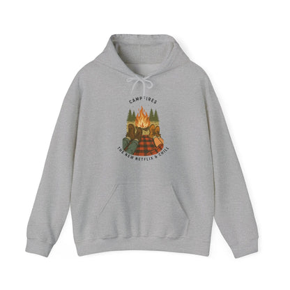 Tent Society Campfires the New Netflix and Chill Unisex Hoodie Printify