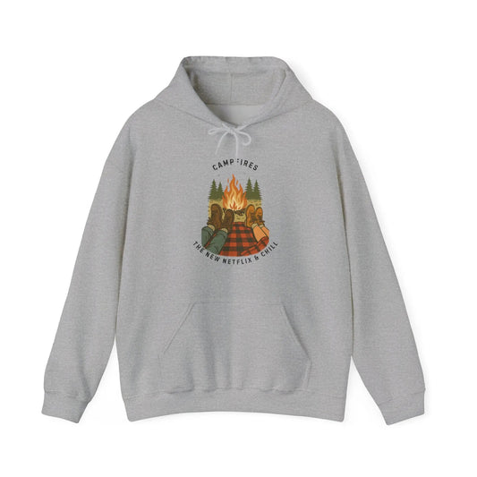 Tent Society Campfires the New Netflix and Chill Unisex Hoodie Printify