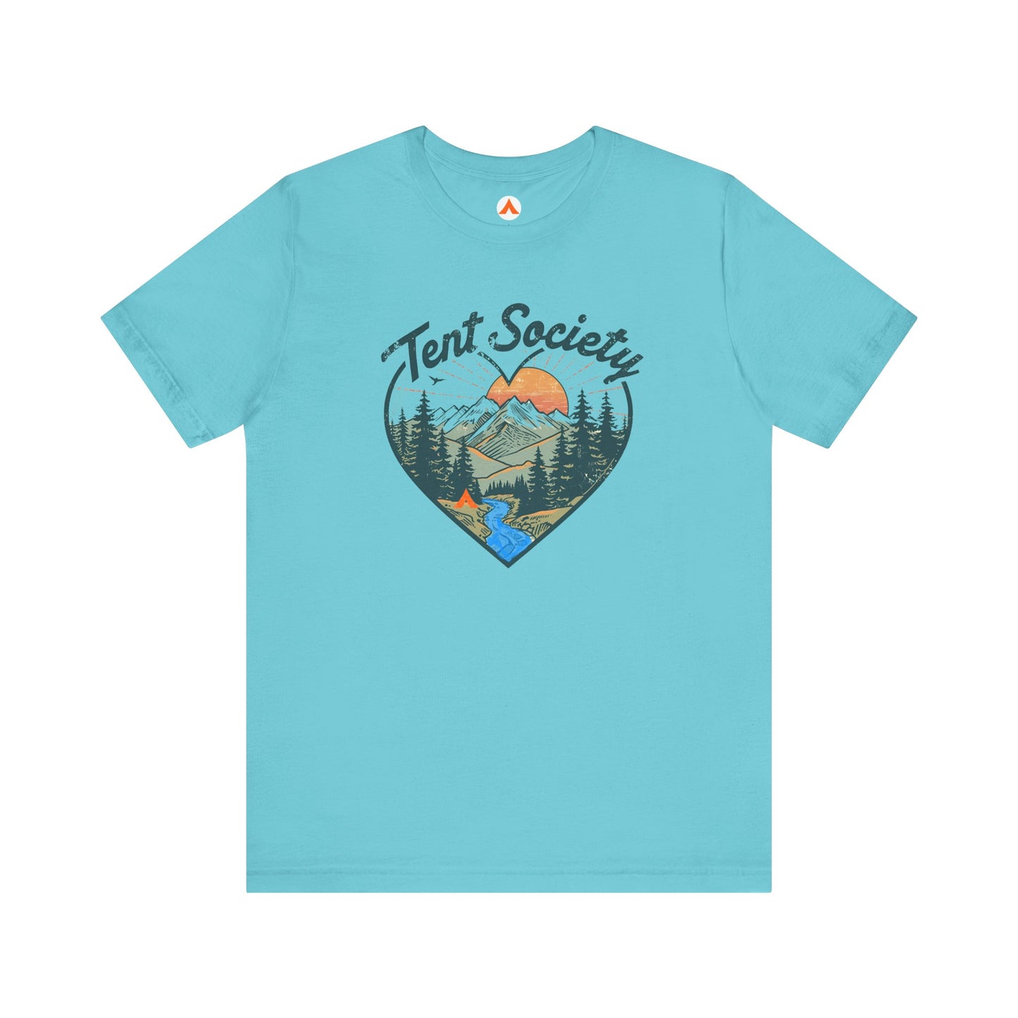 Tent Society Heart Funny Camping Shirts  Women