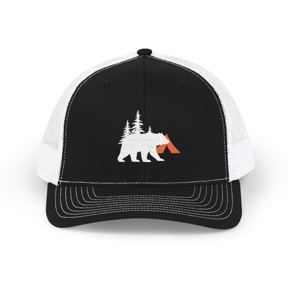 Tent Society Bear and Campsite Trucker Hat