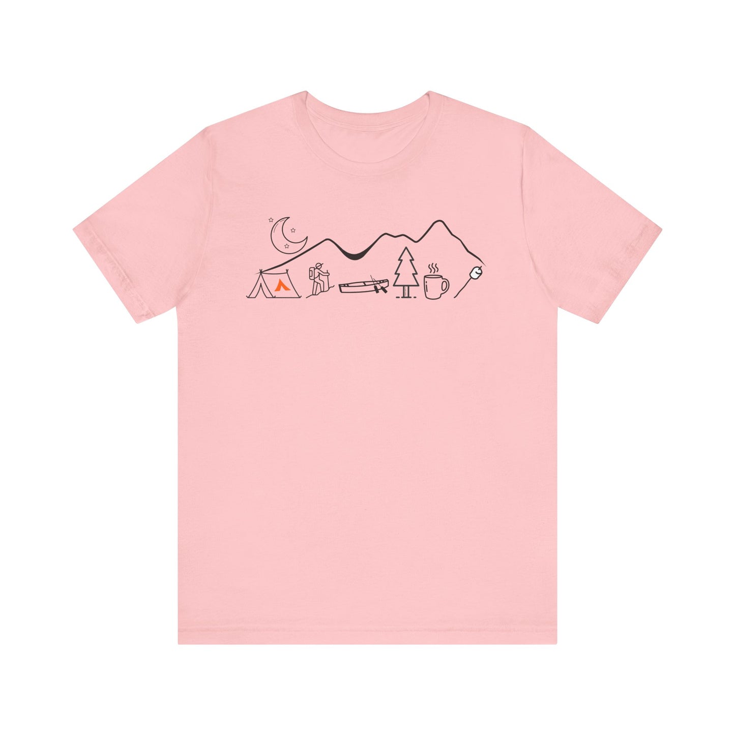 Tent Society Minimalist Mountain Camping Unisex TShirt
