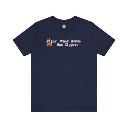 Tent Society My other House Has Zippers Funny Camping Shirts