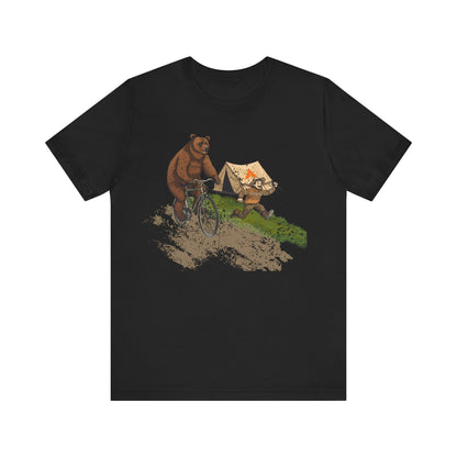 Tent Society the Bear Riding My Bike Unisex TShirt