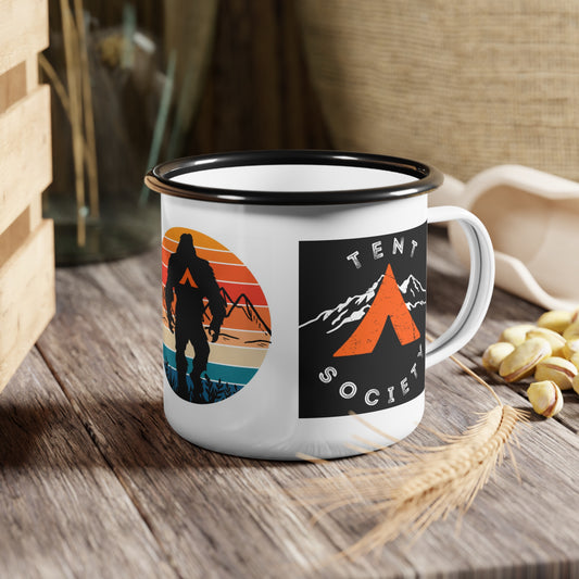 Tent Society Enamel Camp Cup – Vintage Mountain Hiking Mug