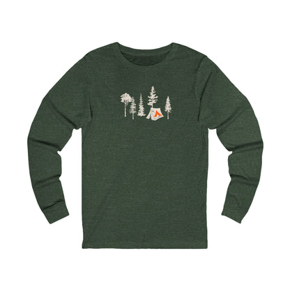 Tent Society Forest with Tent Unisex Long Sleeve Tee