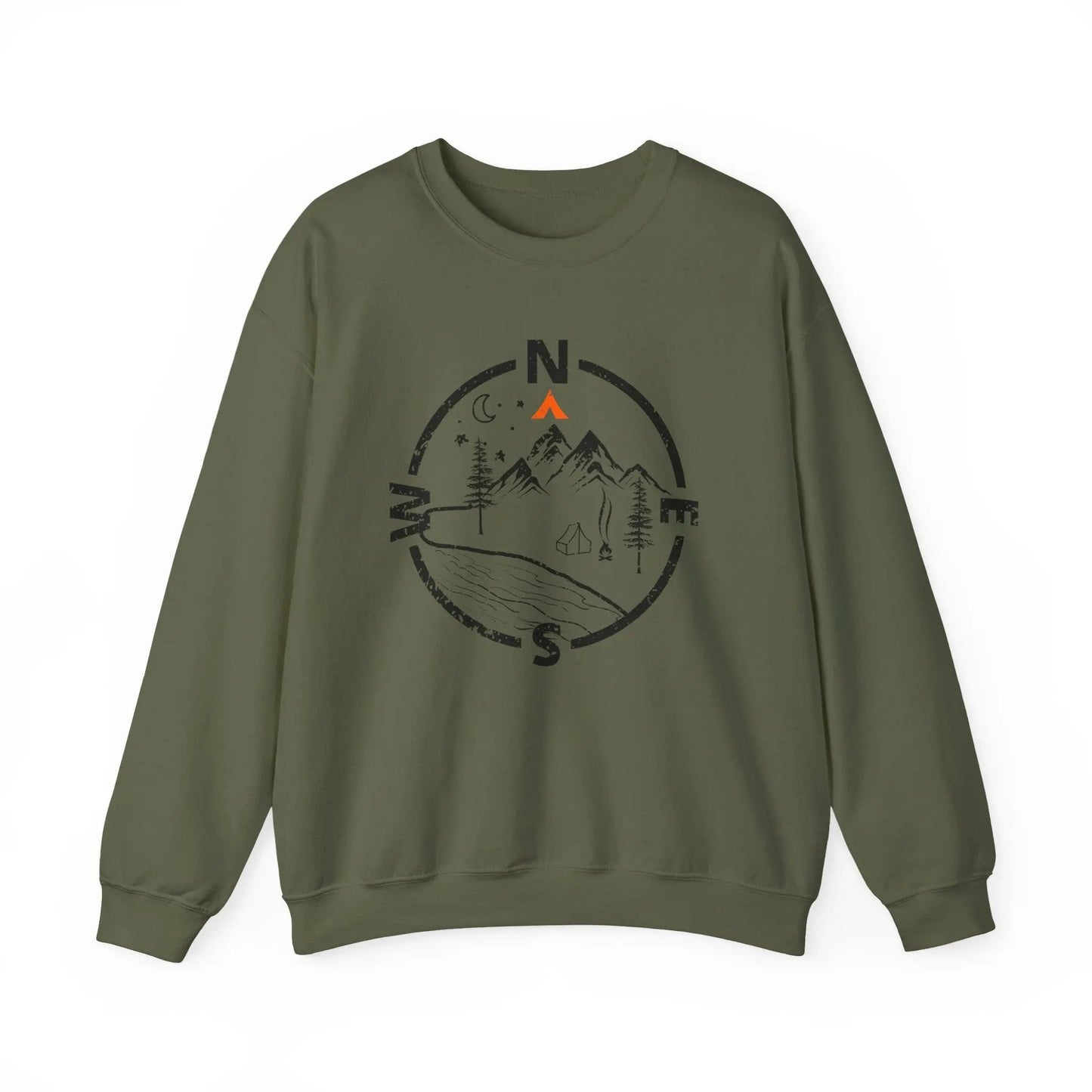 Tent Society Find Your Way Compass Camping Unisex Sweatshirt Printify