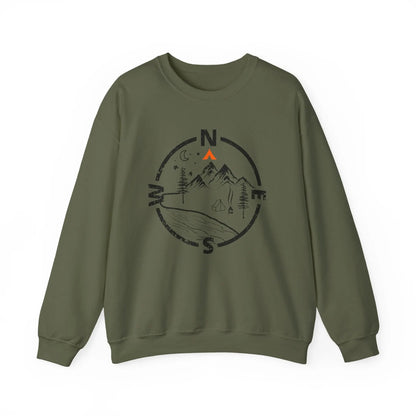Tent Society Find Your Way Compass Camping Unisex Sweatshirt Printify