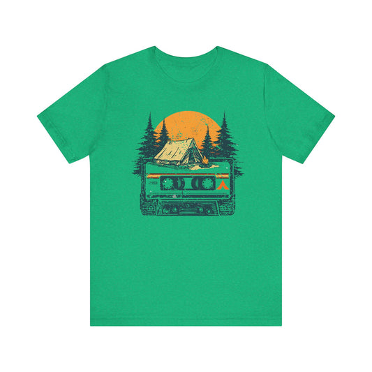 Tent Society Retro Tent and Cassette Unisex TShirt