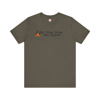 Tent Society My other House Has Zippers Funny Camping Shirts