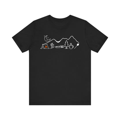 Tent Society Minimalist Mountain Camping Unisex TShirt