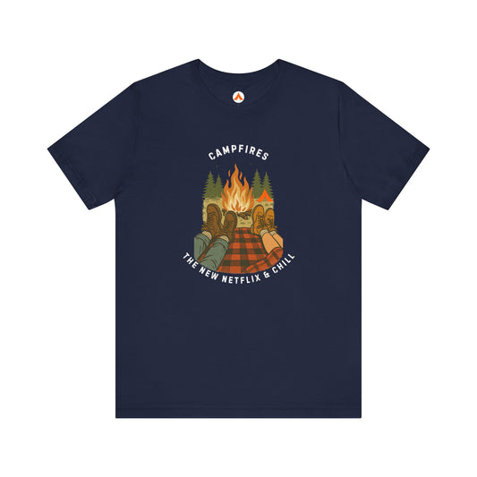 Tent Society Campfires the New Chill & Netflix Unisex TShirt