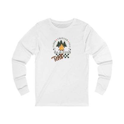 Tent Society Fires Friends Fun Camping Long Sleeve Tee Printify
