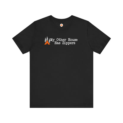 Tent Society My other House Has Zippers Funny Camping Shirts