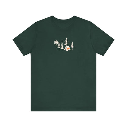 Tent Society Forest With Tent Unisex TShirt Printify