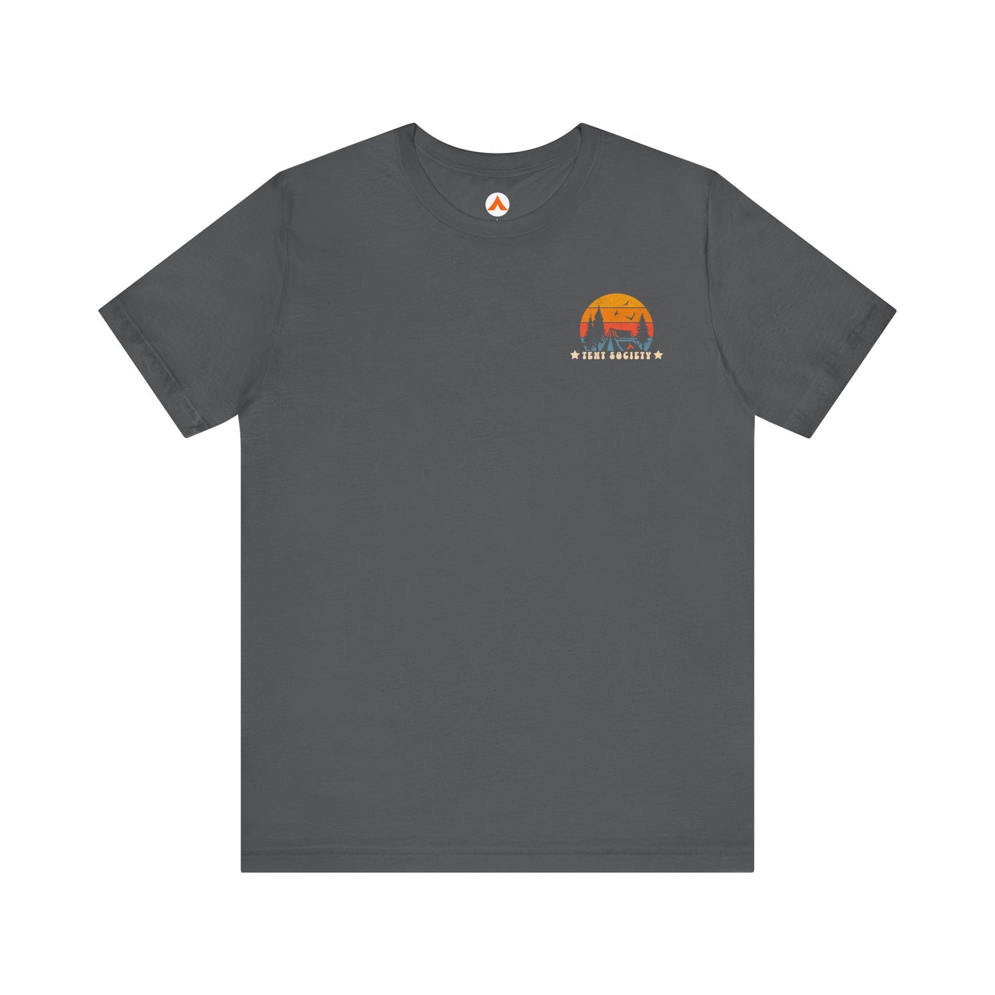 Tent Society Retro Camping Sunset Logo Unisex TShirt