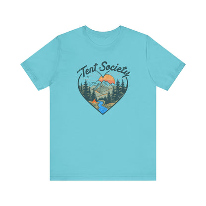 Tent Society Heart Funny Camping Shirts  Women