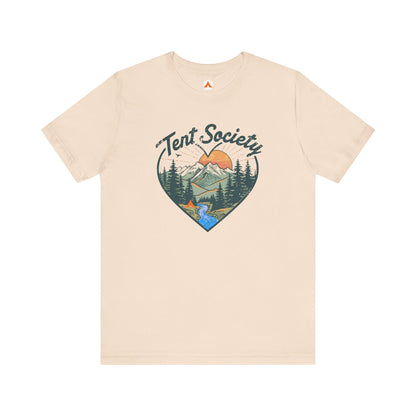 Tent Society Heart Funny Camping Shirts  Women