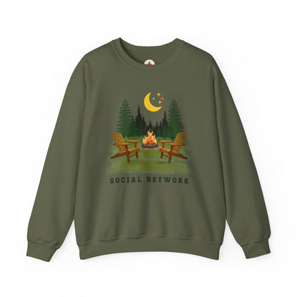 Tent Society Social Network Unisex Campfire Sweatshirt