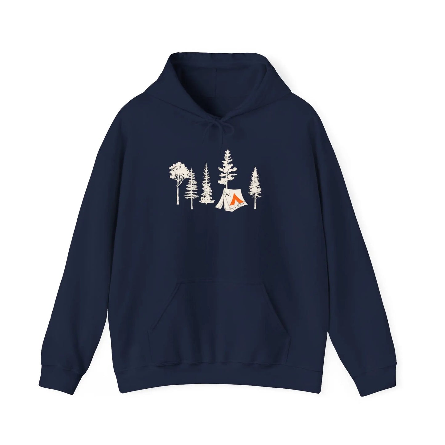 Tent Society Forest With Tent Unisex Hoodie Printify