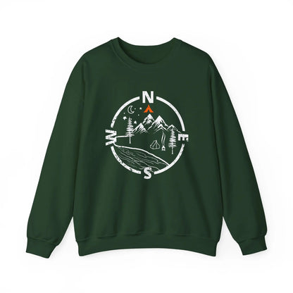 Tent Society Find Your Way Compass Camping Unisex Sweatshirt Printify