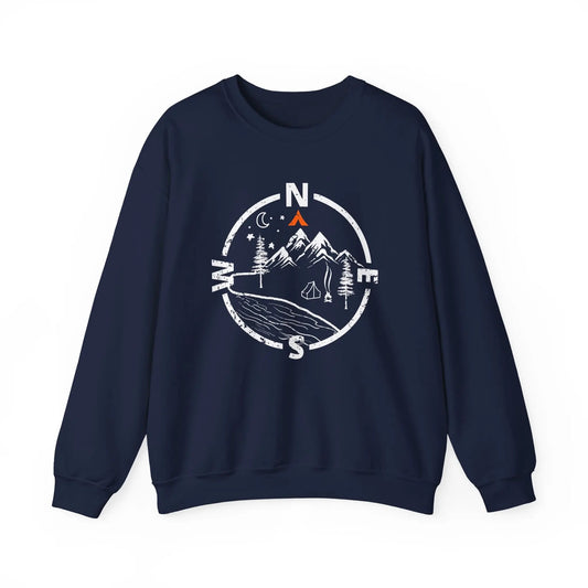 Tent Society Find Your Way Compass Camping Unisex Sweatshirt Printify