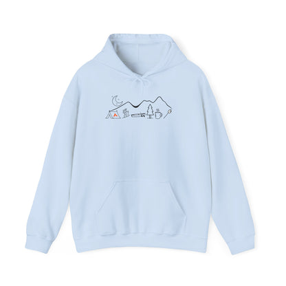 Tent Society Minimalist  Mountain Camping Unisex Hoodie