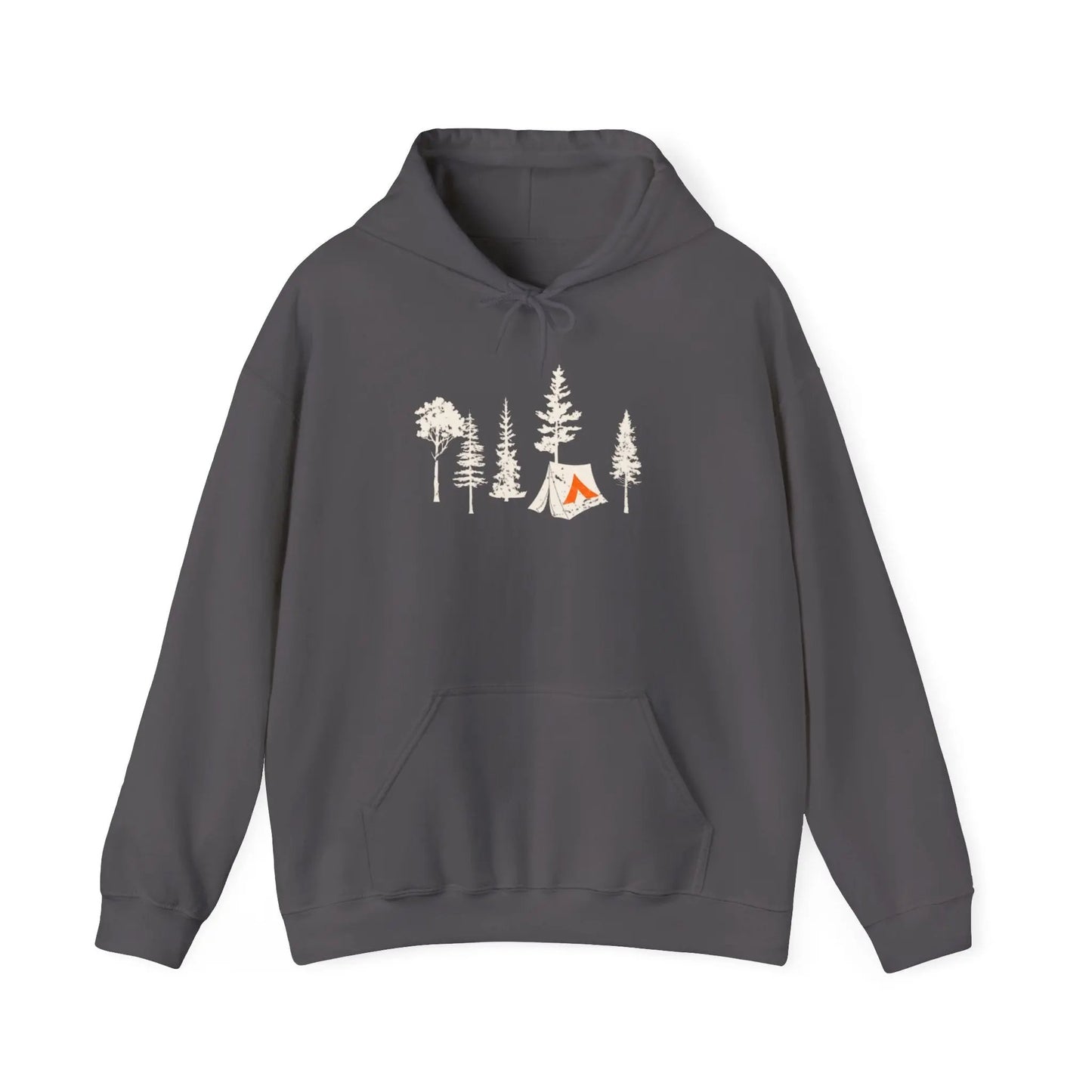 Tent Society Forest With Tent Unisex Hoodie Printify
