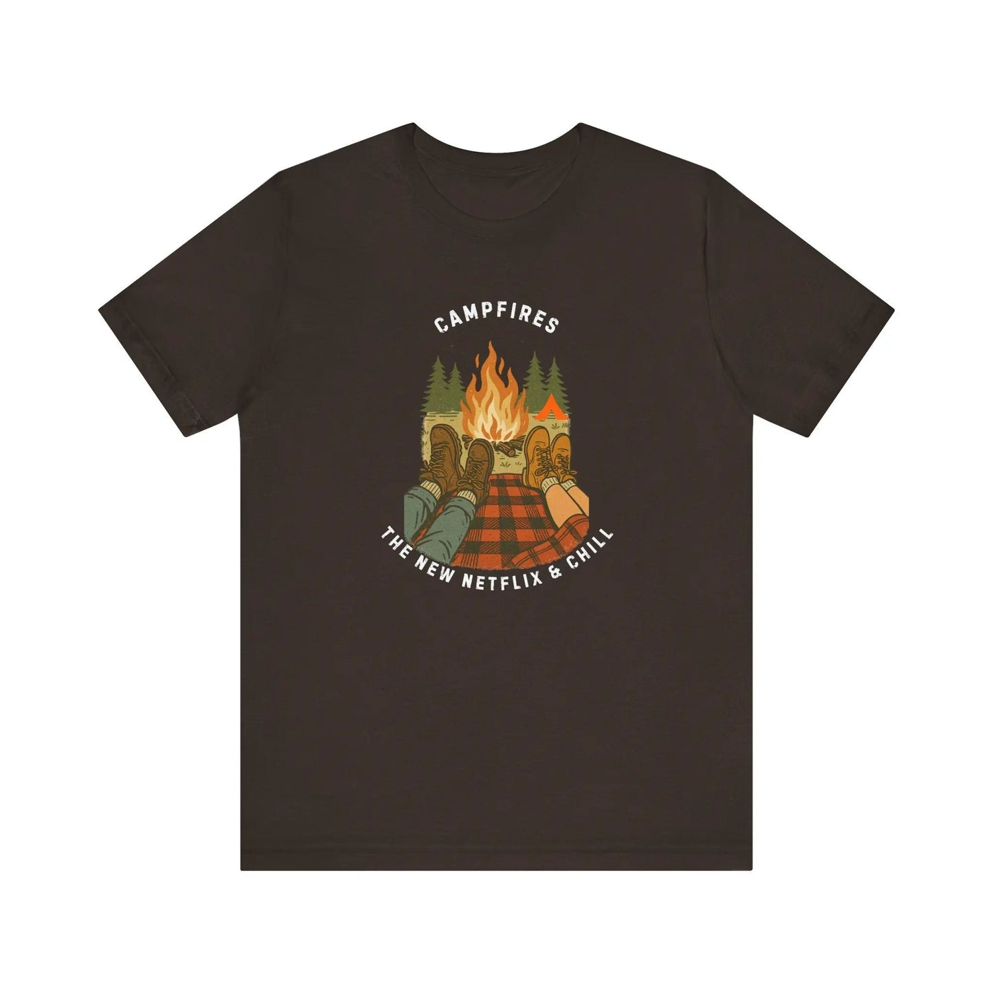Tent Society Campfires the New Netflix and Chill Unisex TShirt Printify